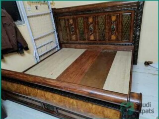 ikea-hardwood-family-bed-lg-fridge-sar-550-each