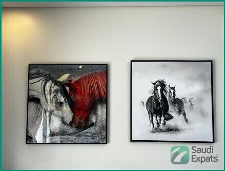 elegant-3-horses-framed-wall-art-for-sale-in-jeddah-big-0