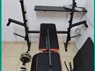 195-sar-compact-home-gym-set-with-weight-bench-press-barbell-and-accessories