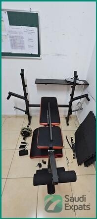 195-sar-compact-home-gym-set-with-weight-bench-press-barbell-and-accessories-big-0