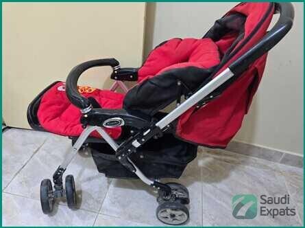 large-red-baby-stroller-excellent-condition-big-1