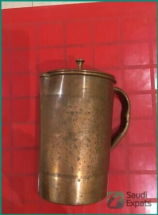 copper-water-jug-large-2l-flask-pitcher-for-sale-in-khobar-big-0