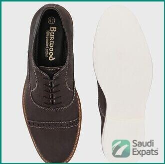 burwood-mens-brown-leather-casual-shoes-size-42-brand-new-in-riyadh-big-1
