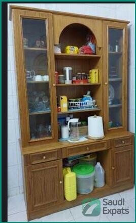 spacious-wooden-crockery-unit-with-glass-doors-in-jeddah-big-0