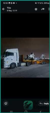 extendable-flatbed-trailer-with-man-vehicle-for-rent-in-dammam-big-2