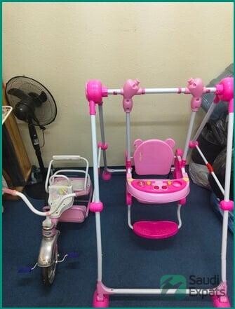 affordable-kids-swing-bicycle-in-pink-jubail-big-0