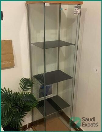 ikea-glass-shelf-cabinet-in-good-condition-jeddah-big-0