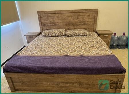 complete-bed-set-with-mattress-and-cabinet-in-riyadh-big-2