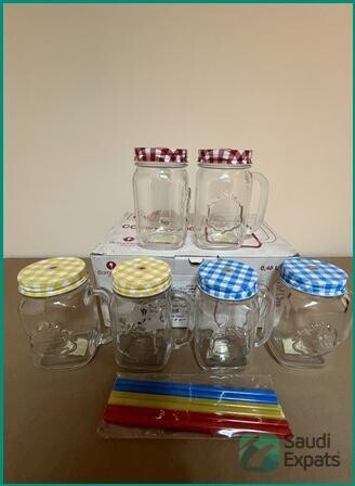 new-italian-glass-mugs-with-straws-set-jubail-big-0