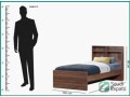 wooden-single-bed-with-mattress-and-pillow-like-new-in-riyadh-small-3