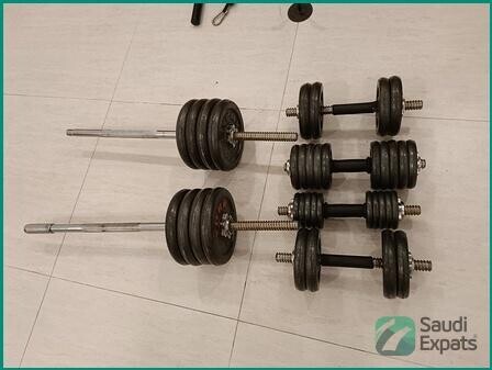 gym-dumbbells-90kg-for-sale-in-al-khobar-excellent-condition-big-2