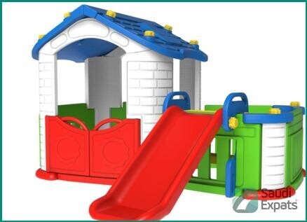 multi-color-toy-play-house-with-slide-for-sale-in-riyadh-big-1