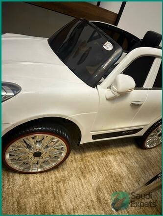 kids-white-electric-ride-on-car-with-remote-in-riyadh-big-2