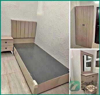 complete-bedroom-set-with-bed-wardrobe-dresser-in-jeddah-big-4