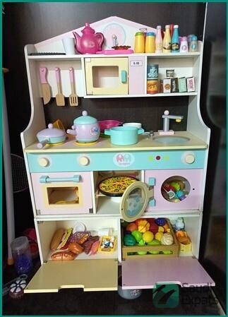 wooden-kitchen-set-with-toys-and-girls-bicycle-riyadh-big-0