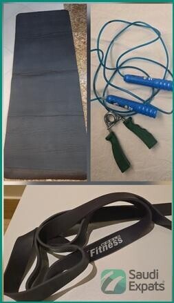 fitness-essentials-for-sale-resistance-band-yoga-mat-hand-grip-jump-rope-in-riyadh-big-0