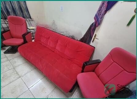 free-red-sofa-cum-bed-and-chairs-in-al-malaz-big-2
