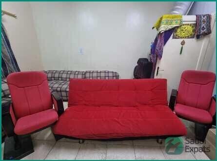 free-red-sofa-cum-bed-and-chairs-in-al-malaz-big-0