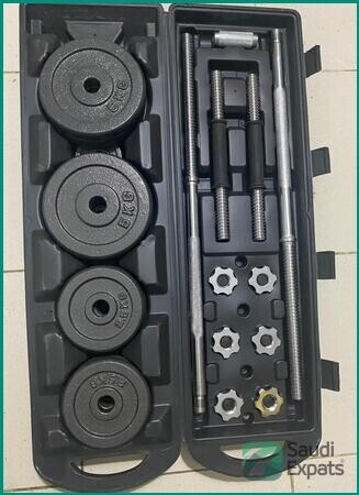 brand-new-50kg-barbell-dumbbell-set-for-sale-perfect-home-fitness-solution-in-jeddah-big-2